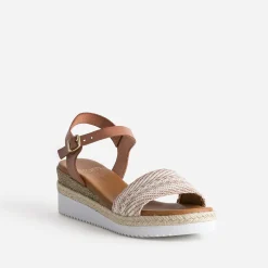 Eram Sandales^Sandale compensée en cuir éco-conçu ROSE