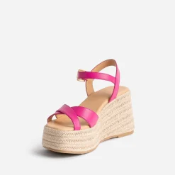 Texto Sandales^Sandale compensée fuchsia ROSE