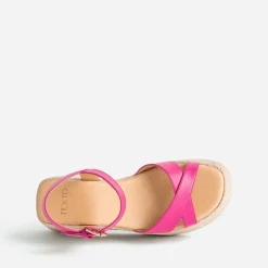 Texto Sandales^Sandale compensée fuchsia ROSE