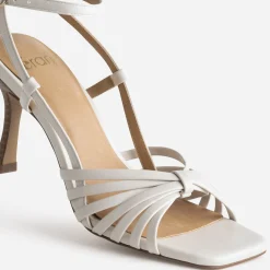 Eram Sandales^Sandale écru multi brides talon fin BEIGE