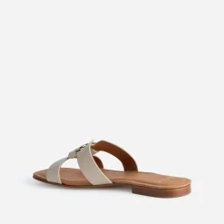 Eram Mules/Tongs|Sandales^Sandale écrue cuir et anneau ECRU