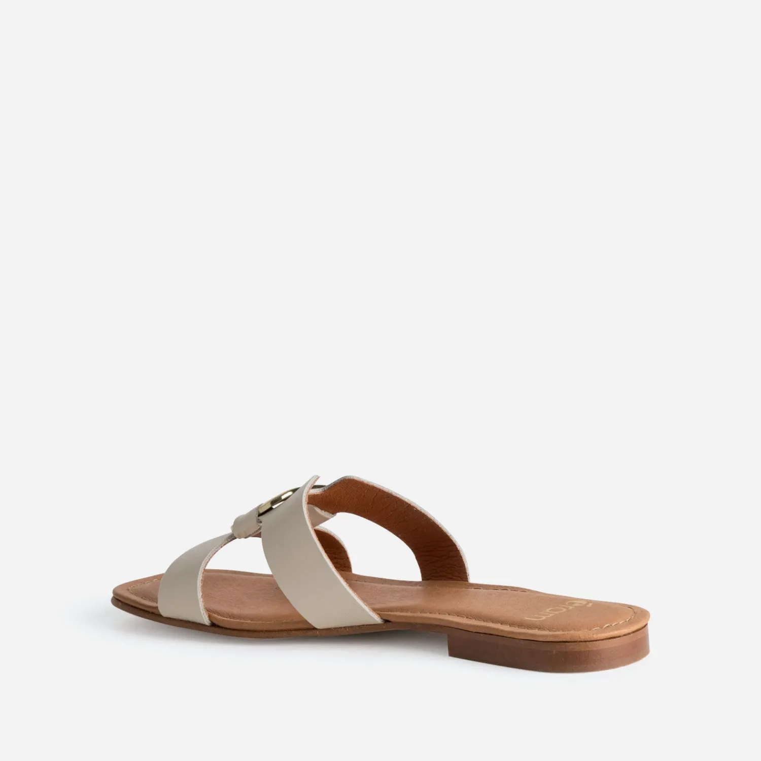Eram Mules/Tongs|Sandales^Sandale écrue cuir et anneau ECRU