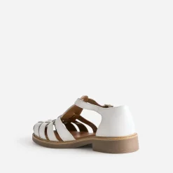 Eram Sandales^Sandale écrue en cuir à brides tressées ECRU