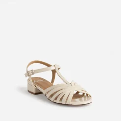 Eram Sandales^Sandale écrue vernie bride en T ECRU