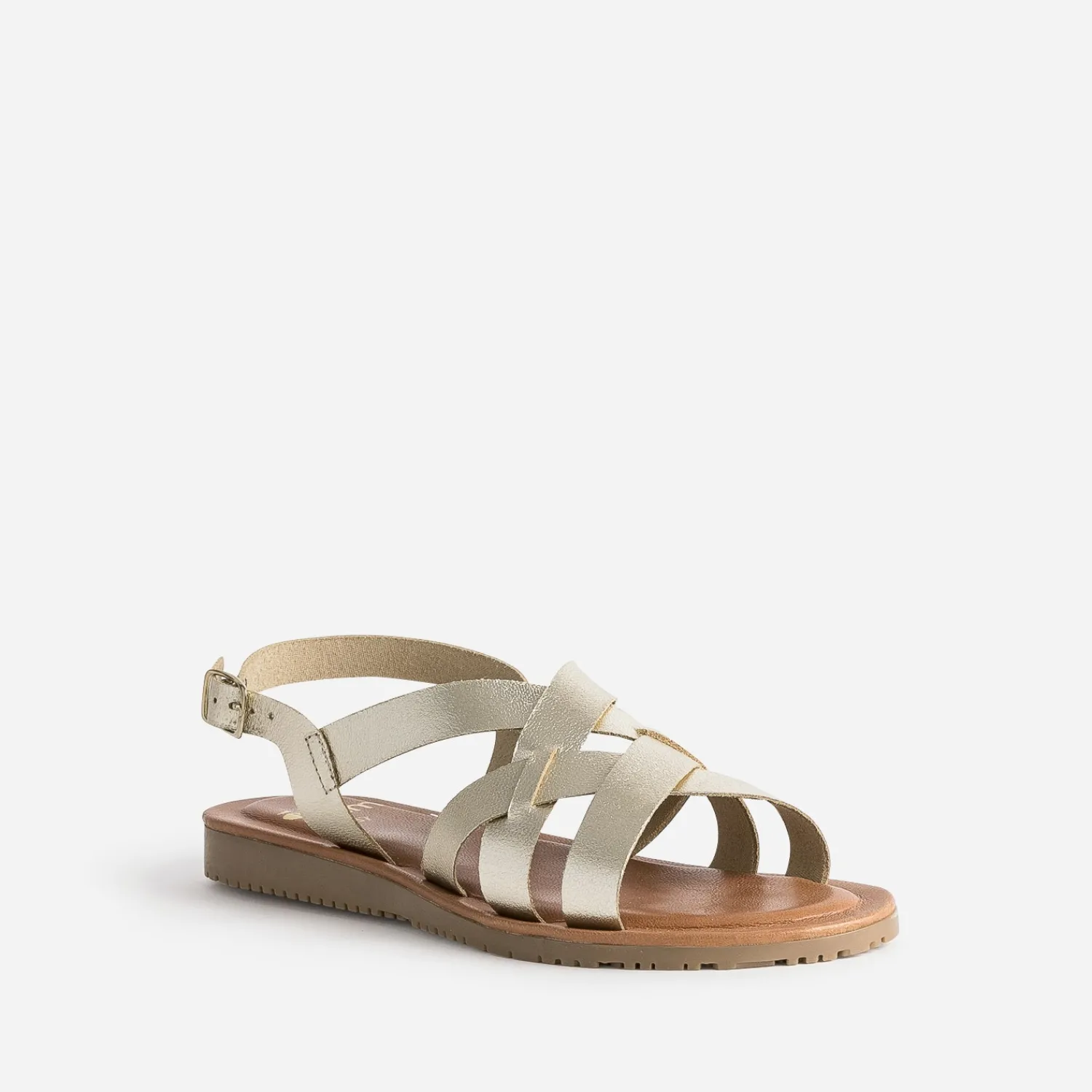 Eram Sandales^Sandale dée en cuir à brides croisées OR