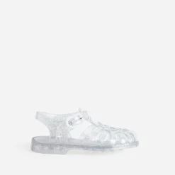 Meduse Sandales^Sandale enfant transparente paillettes ées ARGENT