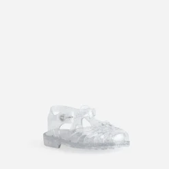 Meduse Sandales^Sandale enfant transparente paillettes ées ARGENT