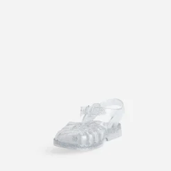 Meduse Sandales^Sandale enfant transparente paillettes ées ARGENT