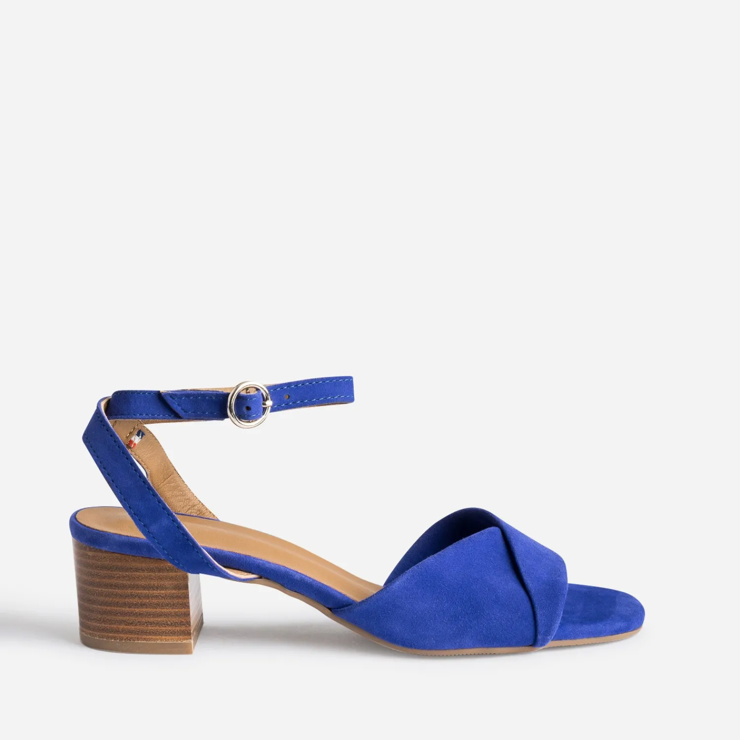 Eram Flex Sandales^Sandale électrique cuir velours BLEU