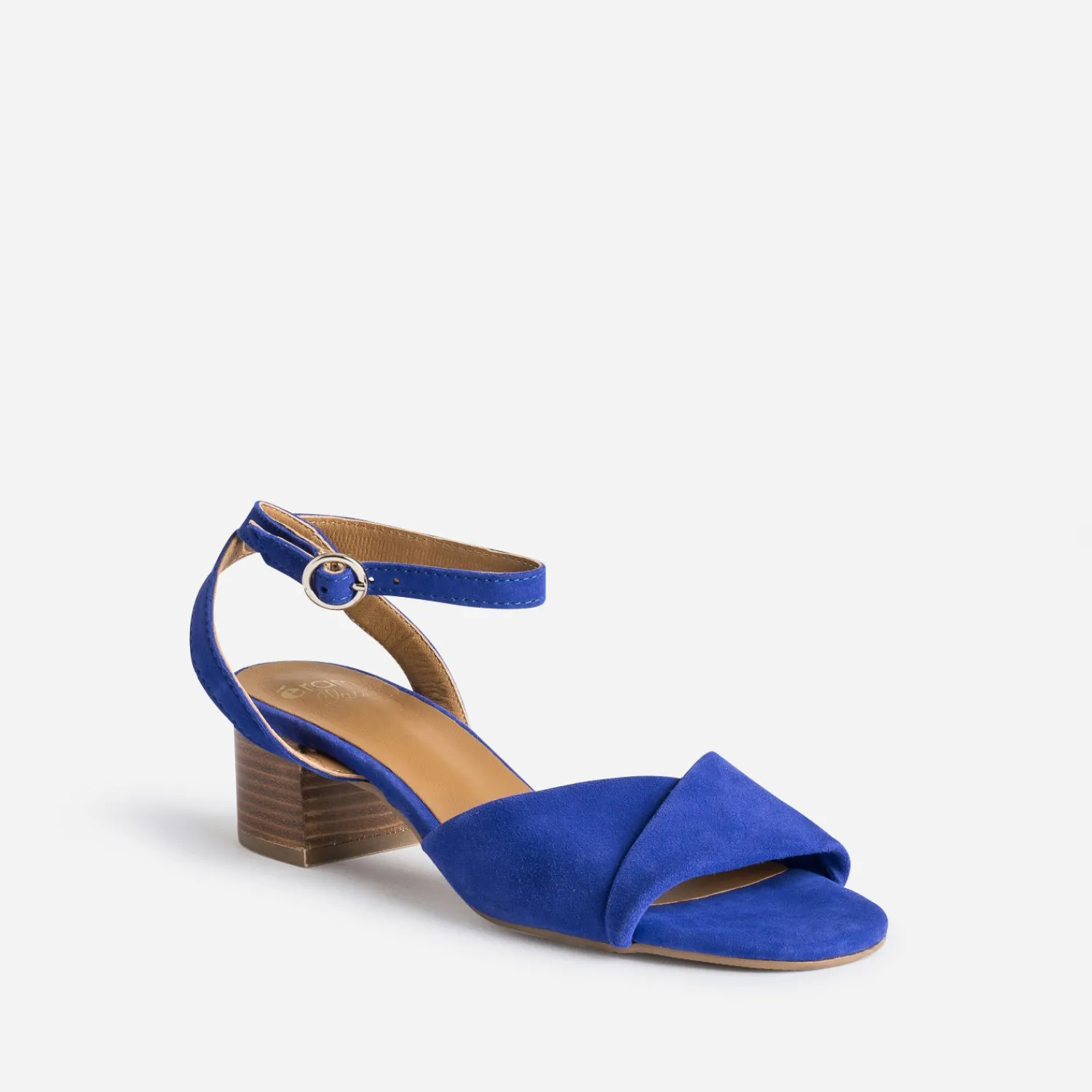 Eram Flex Sandales^Sandale électrique cuir velours BLEU