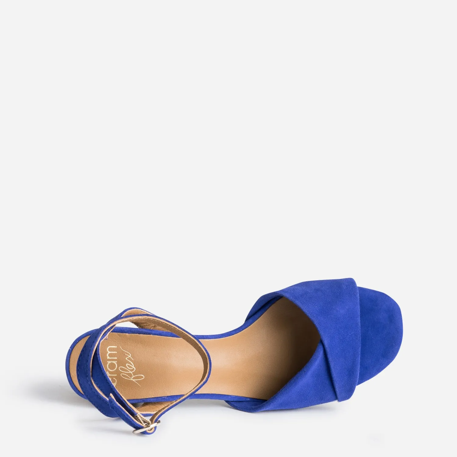 Eram Flex Sandales^Sandale électrique cuir velours BLEU