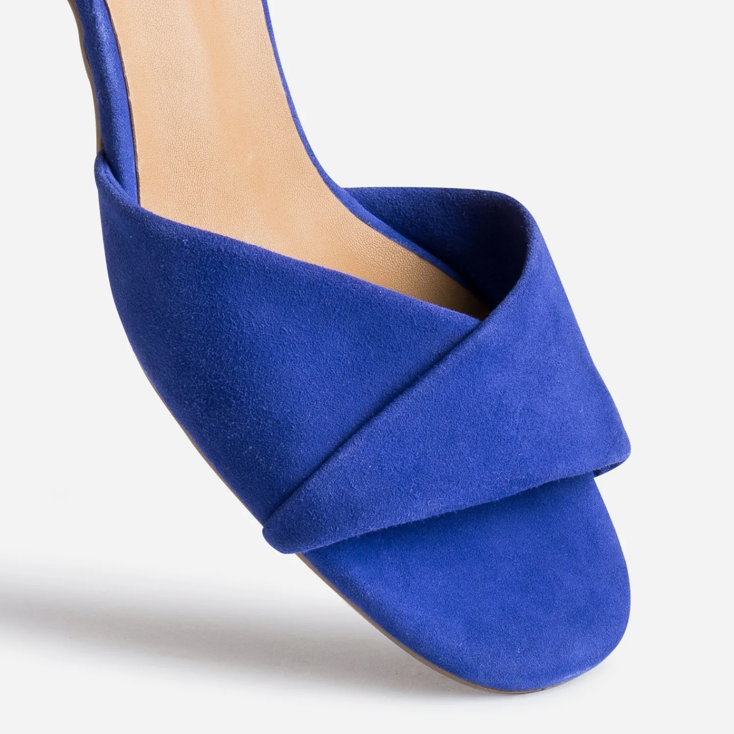 Eram Flex Sandales^Sandale électrique cuir velours BLEU