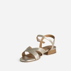 Eram Flex Sandales^Sandale dée cuir petit talon OR