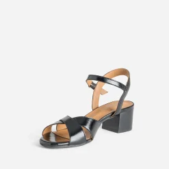 Eram Flex Sandales^Sandale cuir verni NOIR