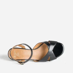 Eram Flex Sandales^Sandale cuir verni NOIR