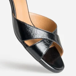 Eram Flex Sandales^Sandale cuir verni NOIR