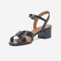 Eram Flex Sandales^Sandale e en cuir effet croco NOIR