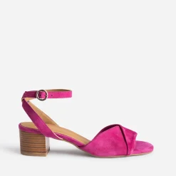 Eram Flex Sandales^Sandale foncé cuir velours ROSE