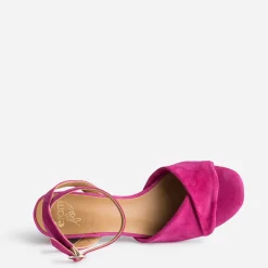 Eram Flex Sandales^Sandale foncé cuir velours ROSE