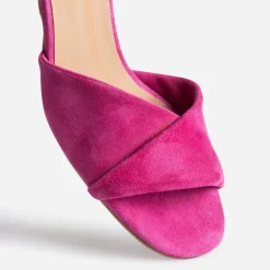 Eram Flex Sandales^Sandale foncé cuir velours ROSE