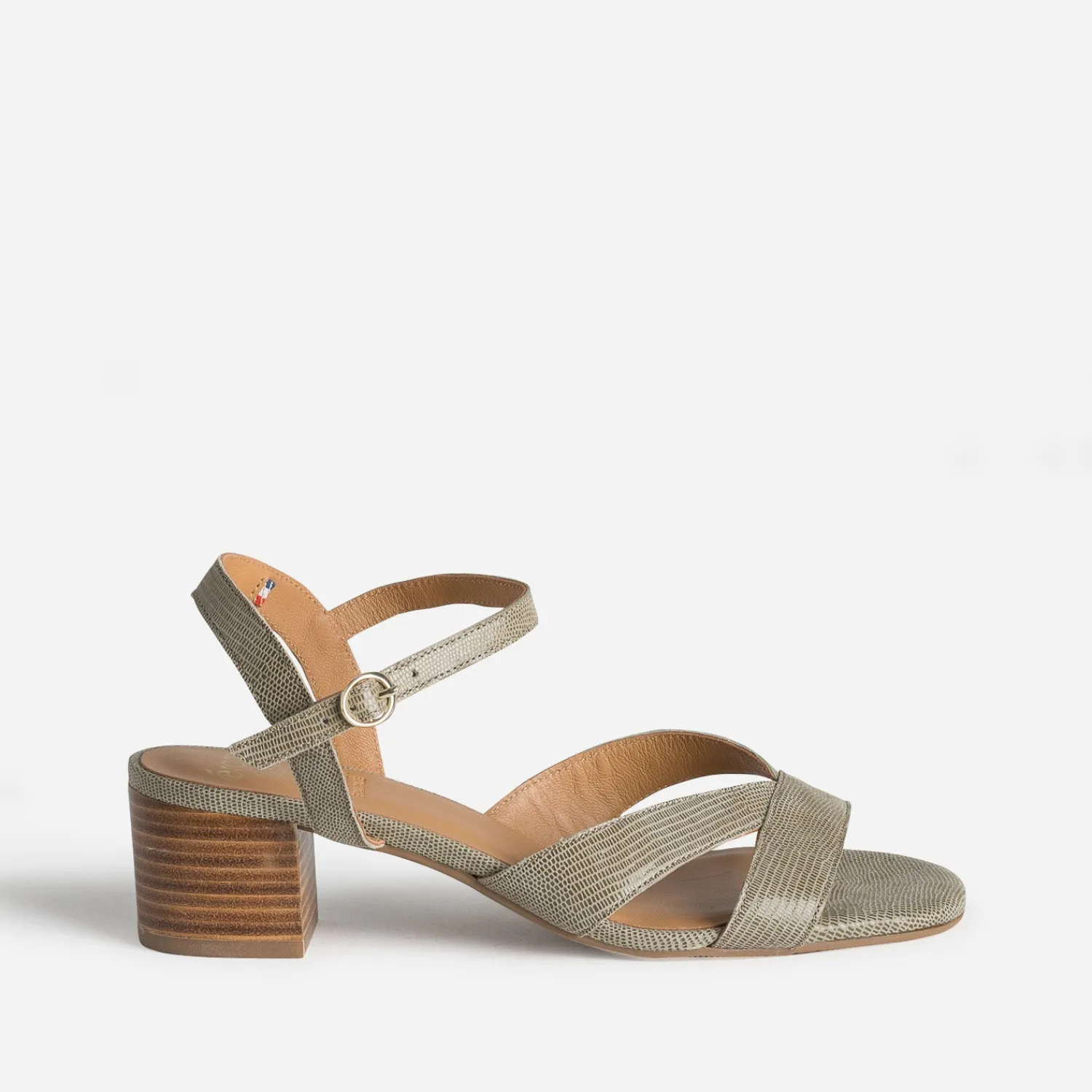 Eram Flex Sandales^Sandale e cuir effet python VERT