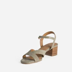 Eram Flex Sandales^Sandale e cuir effet python VERT
