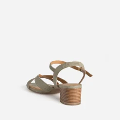 Eram Flex Sandales^Sandale e cuir effet python VERT