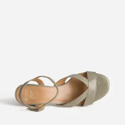 Eram Flex Sandales^Sandale e cuir effet python VERT