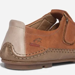 Fluchos Nu-Pieds/Sandales^Sandale fermée camel en cuir COGNAC