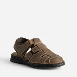 FRANCE ARNO Nu-Pieds/Sandales^Sandale fermée marron cuir COGNAC