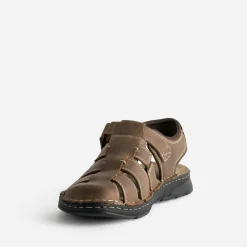 FRANCE ARNO Nu-Pieds/Sandales^Sandale fermée marron cuir COGNAC