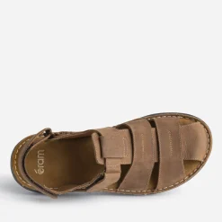 Eram Nu-Pieds/Sandales^Sandale fermée marron en cuir CAMEL
