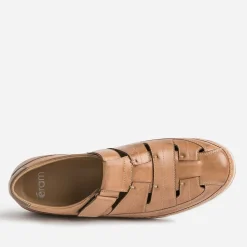 Eram Nu-Pieds/Sandales^Sandale fermée marron en cuir COGNAC