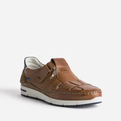 Fluchos Nu-Pieds/Sandales^Sandale en cuir COGNAC