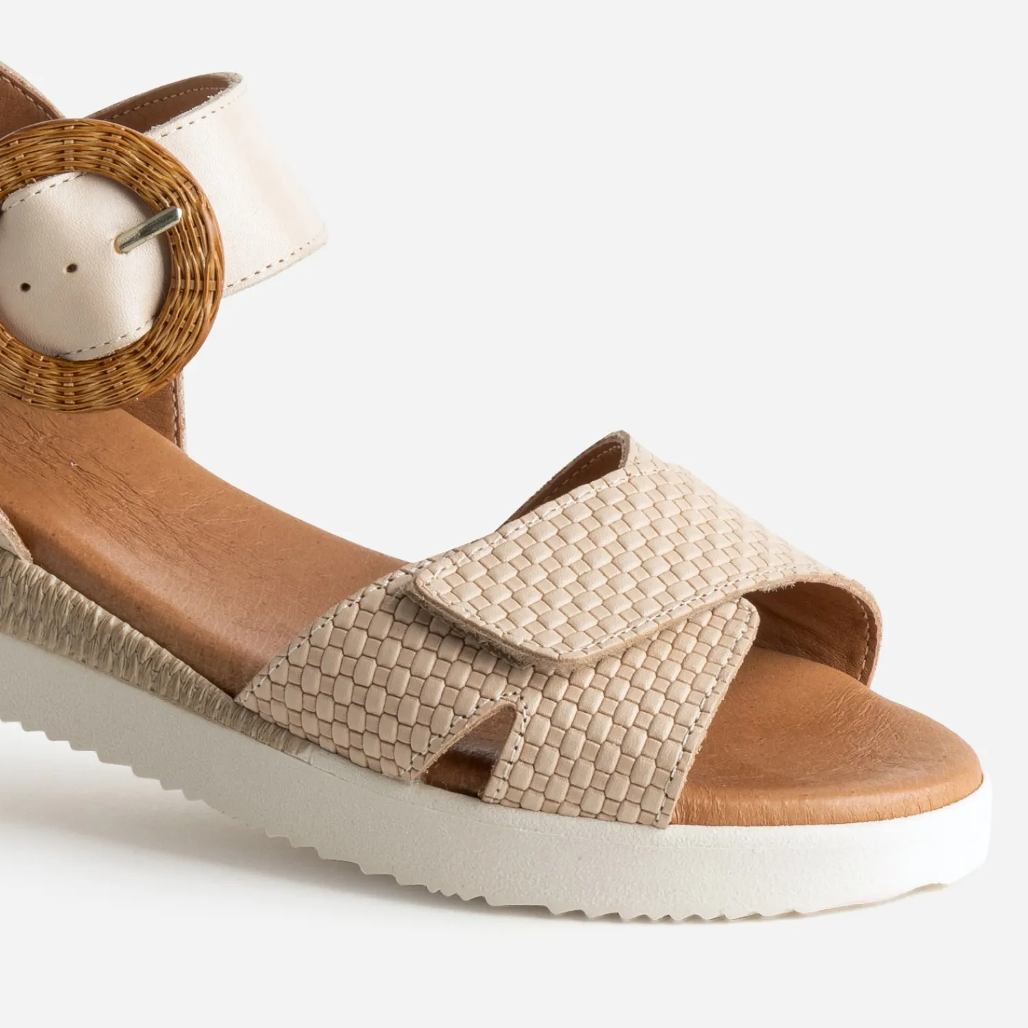 FRANCE ARNO Sandales^Sandale cuir embossé BEIGE