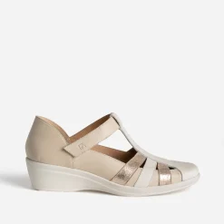 FRANCE ARNO Ballerines^Sandale cuir BEIGE