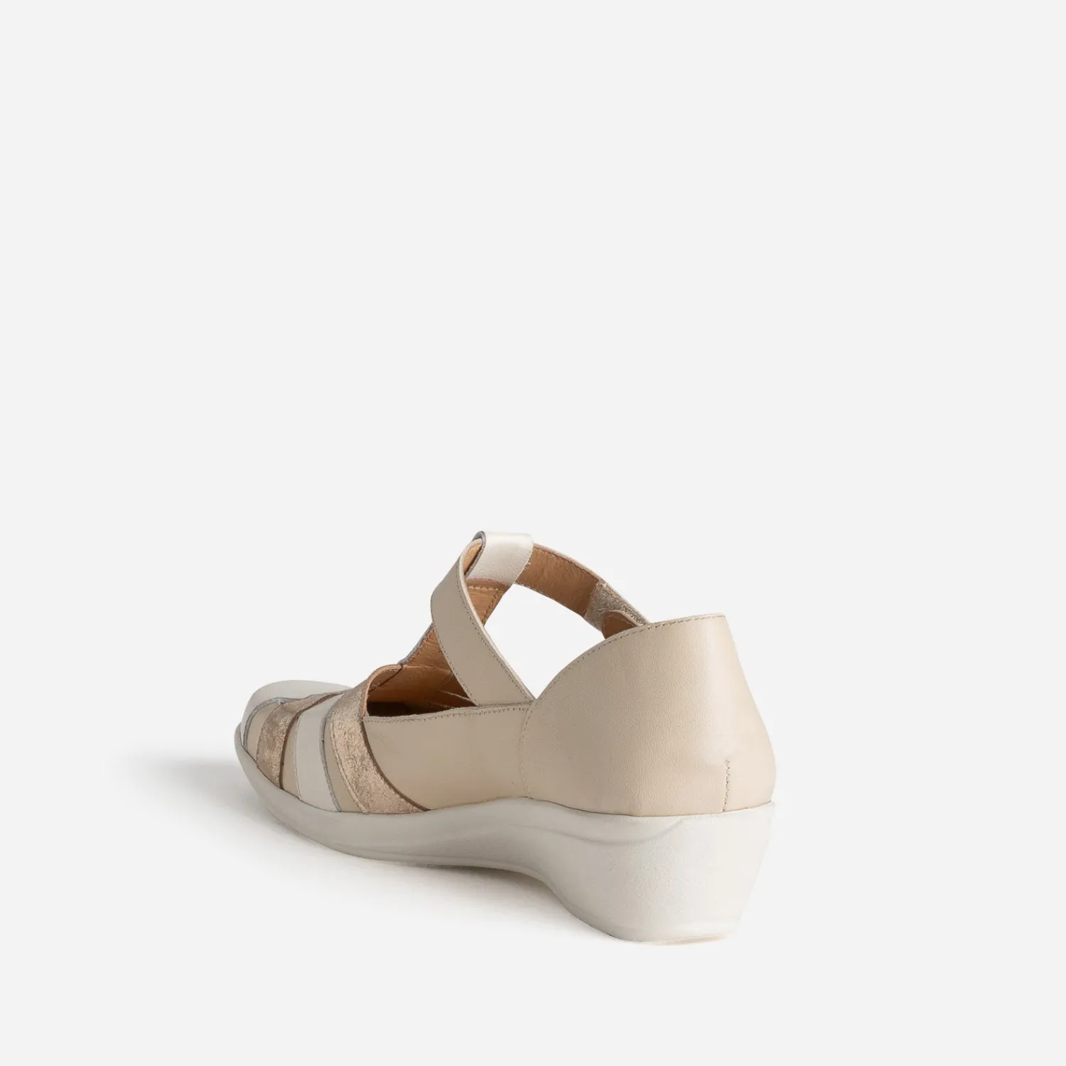 FRANCE ARNO Ballerines^Sandale cuir BEIGE