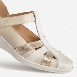 FRANCE ARNO Ballerines^Sandale cuir BEIGE