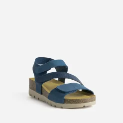 FRANCE ARNO Sandales^Sandale e cuir nubuck BLEU