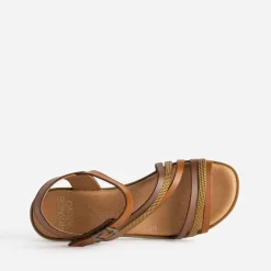 FRANCE ARNO Sandales^Sandale cuir COGNAC
