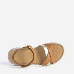 FRANCE ARNO Sandales^Sandale cuir COGNAC