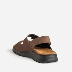 FRANCE ARNO Nu-Pieds/Sandales^Sandale cuir à scratchs MARRON