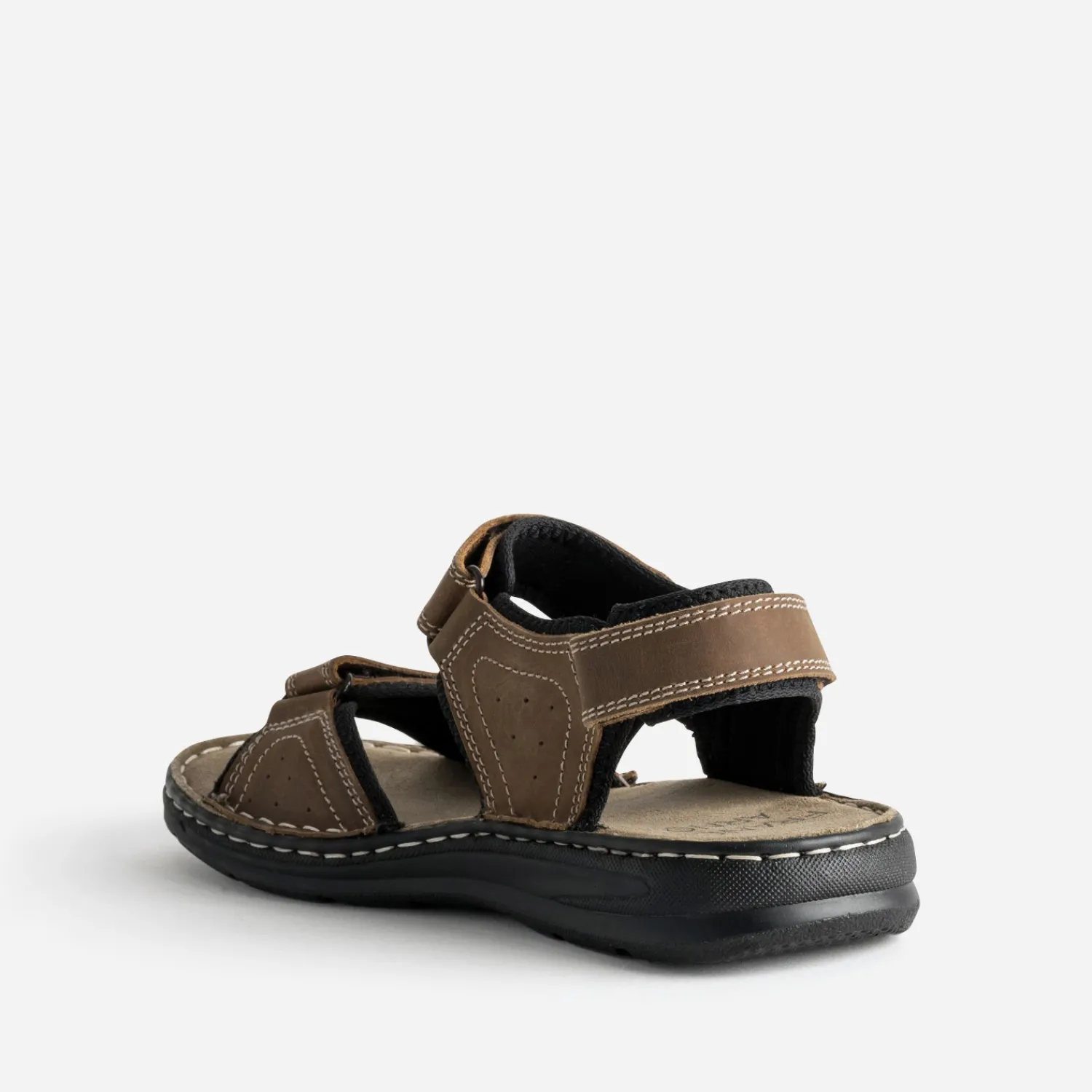 FRANCE ARNO Nu-Pieds/Sandales^Sandale marron cuir à scratchs COGNAC