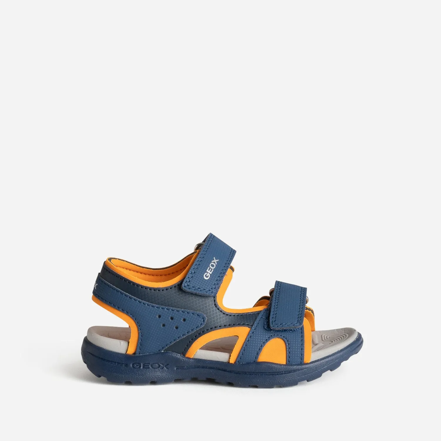 GEOX Sandales^Sandale , noire, orange à scratchs MARINE