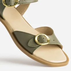 Eram Sandales^Sandale en cuir KAKI
