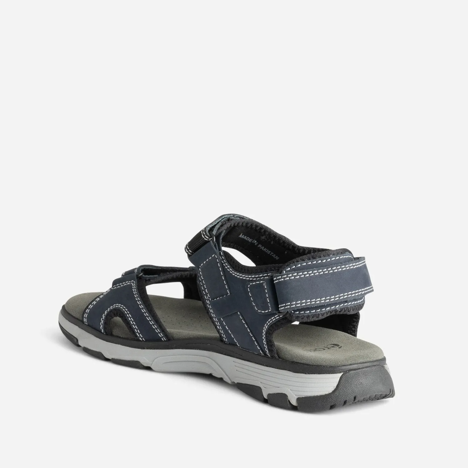Eram Nu-Pieds/Sandales^Sandale marine cuir à scratchs BLEU