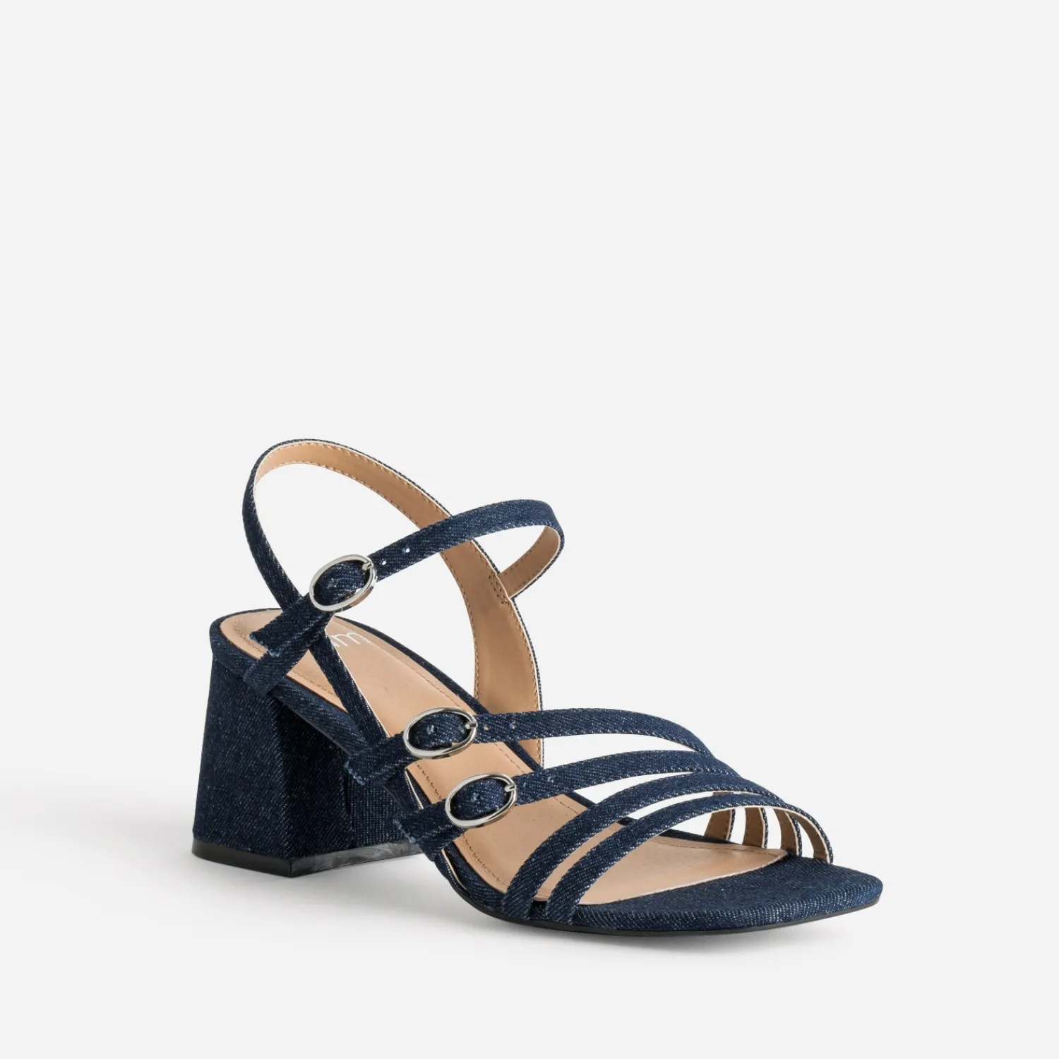Eram Sandales^Sandale marine en jean BLEU
