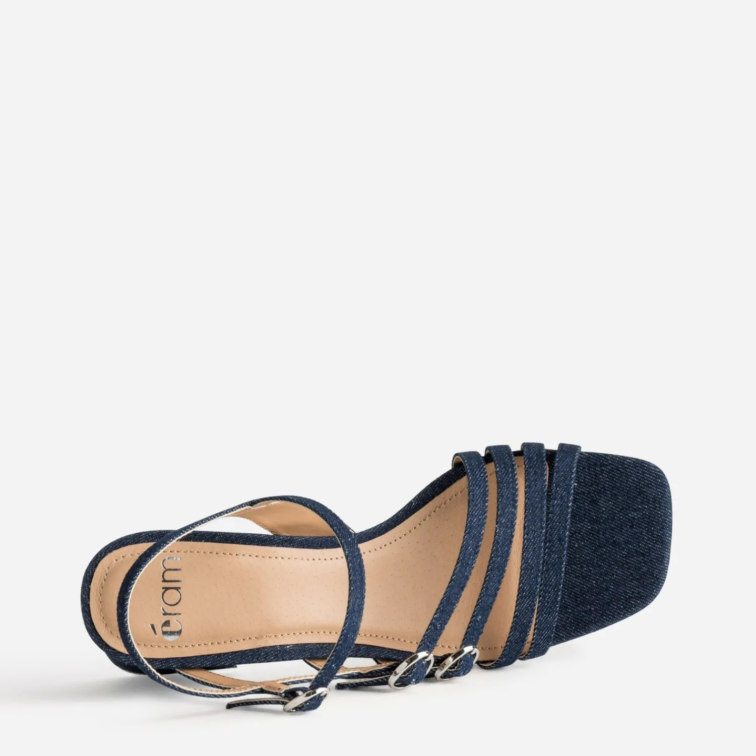 Eram Sandales^Sandale marine en jean BLEU