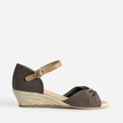 Eram Sandales^Sandale éco-conçue à petit talon compensé MARRON
