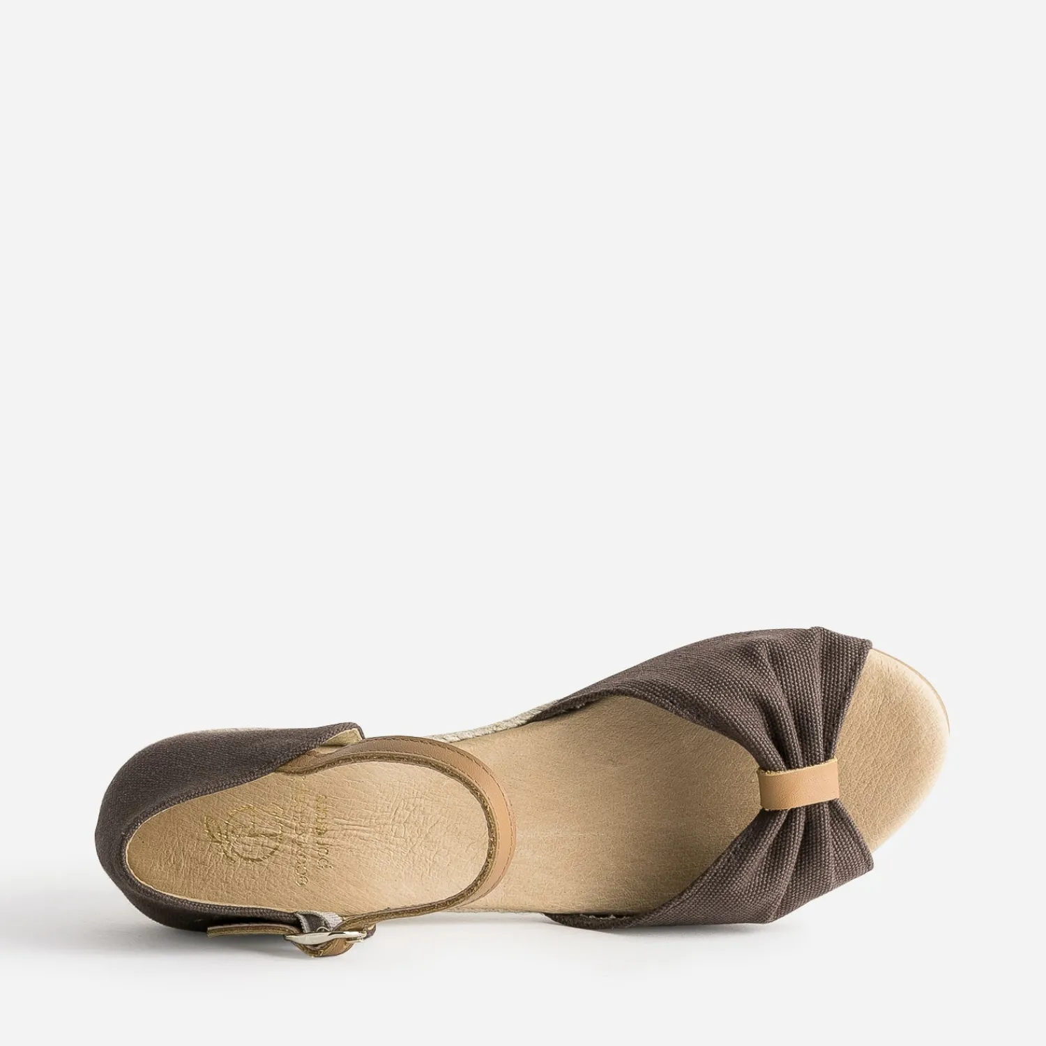 Eram Sandales^Sandale éco-conçue à petit talon compensé MARRON
